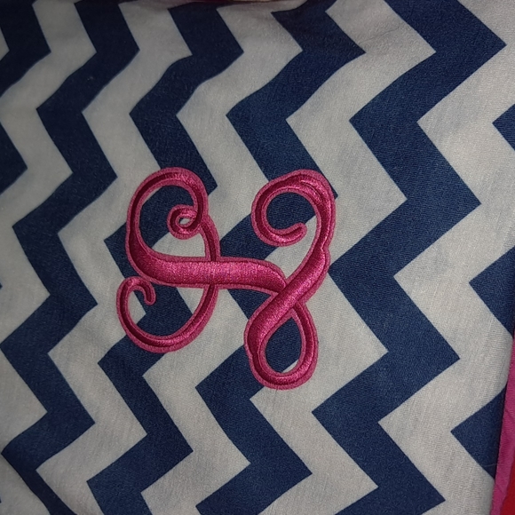 Monogram "L" scarf preppy Monogram scarf - Picture 13 of 13